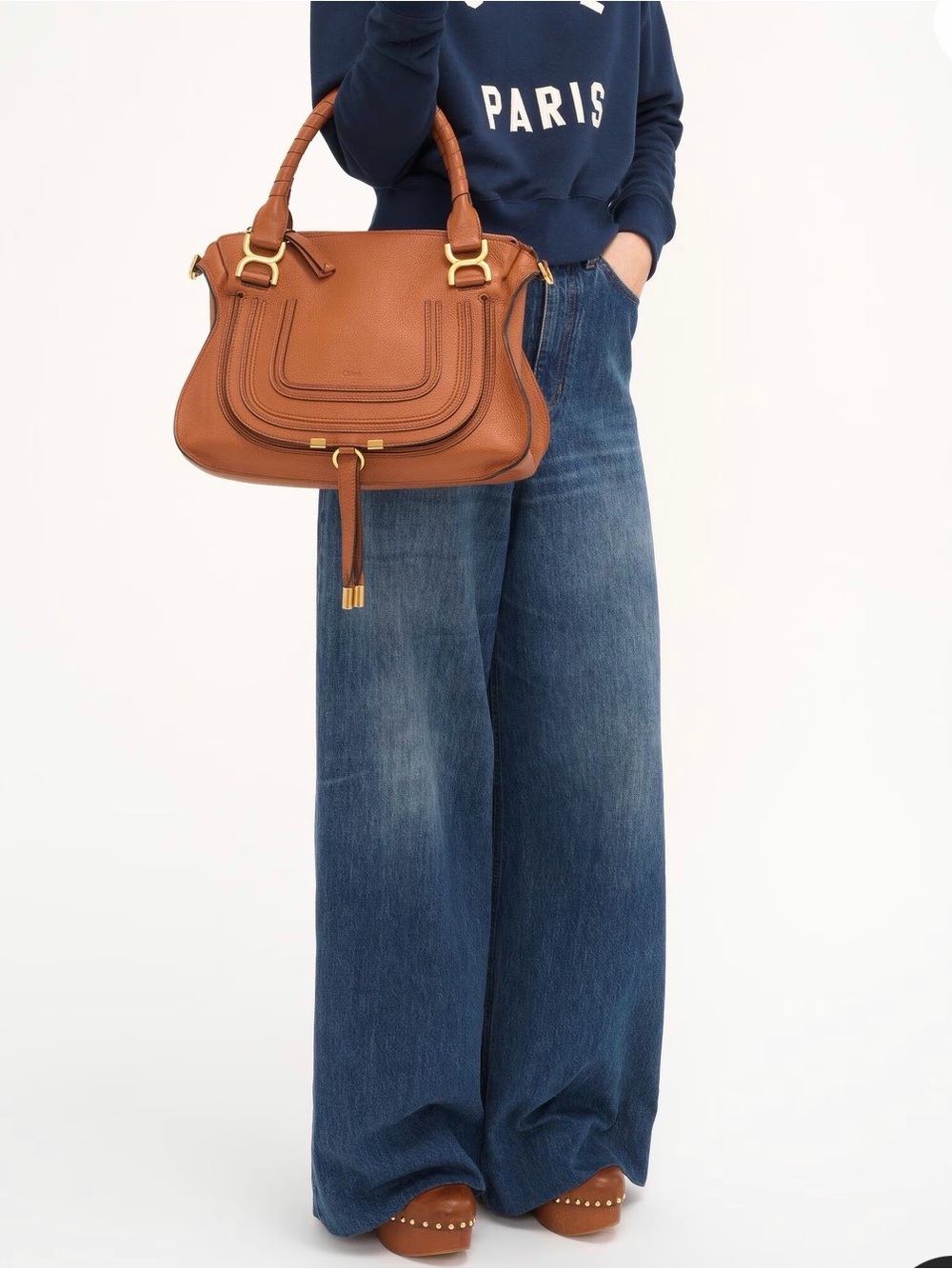Chloe Tan Leather Shoulder Bag